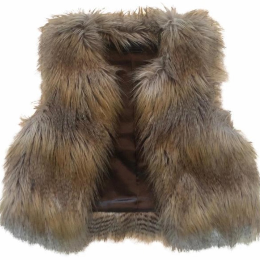 Velvet By Graham & Spencer Faux Fur Vest SZ Small